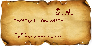 Drégely András névjegykártya